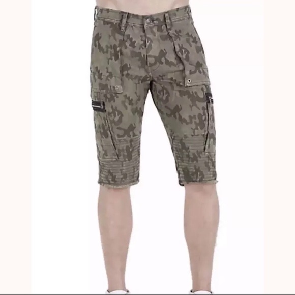 true religion camo shorts